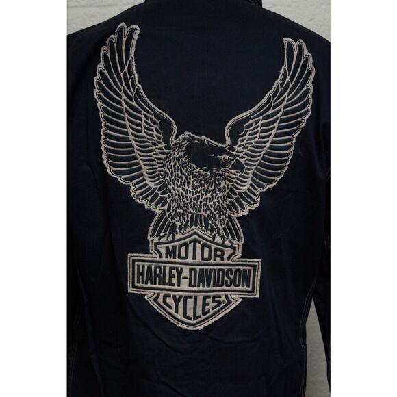 NEW! Harley-Davidson Men's Genuine Classics Eagle LS Woven Shirt, Black, Size M - Picture 5 of 12